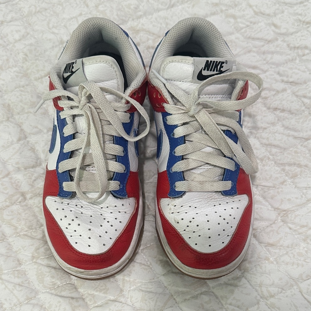 Nike Kids Sneakers in Red, White, and Blue